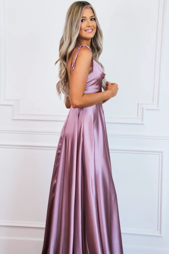Bella and Bloom Size 8 Prom Satin Purple A-line Dress on Queenly
