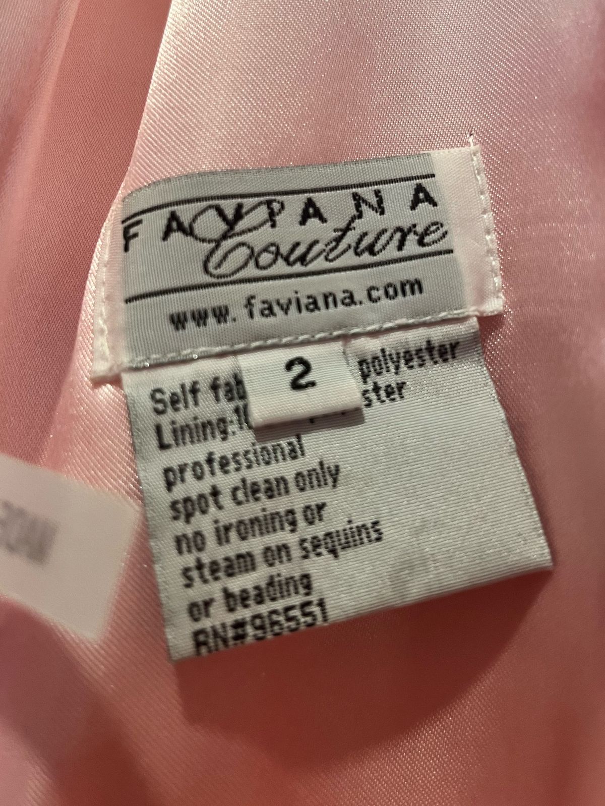 Faviana Size 2 Light Pink Side Slit Dress on Queenly