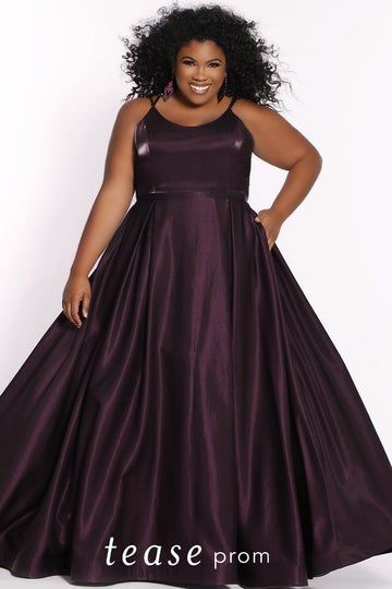 Style Kathy Sydneys Closet Plus Size 18 Prom Purple Ball Gown on Queenly