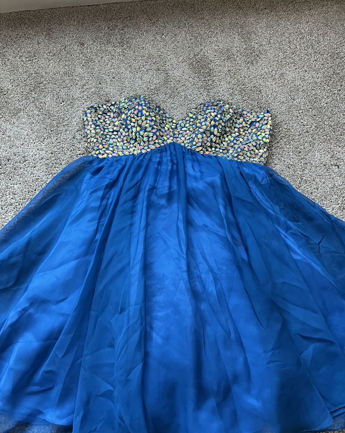 Eureka Size 6 Homecoming Blue Cocktail Dress on Queenly