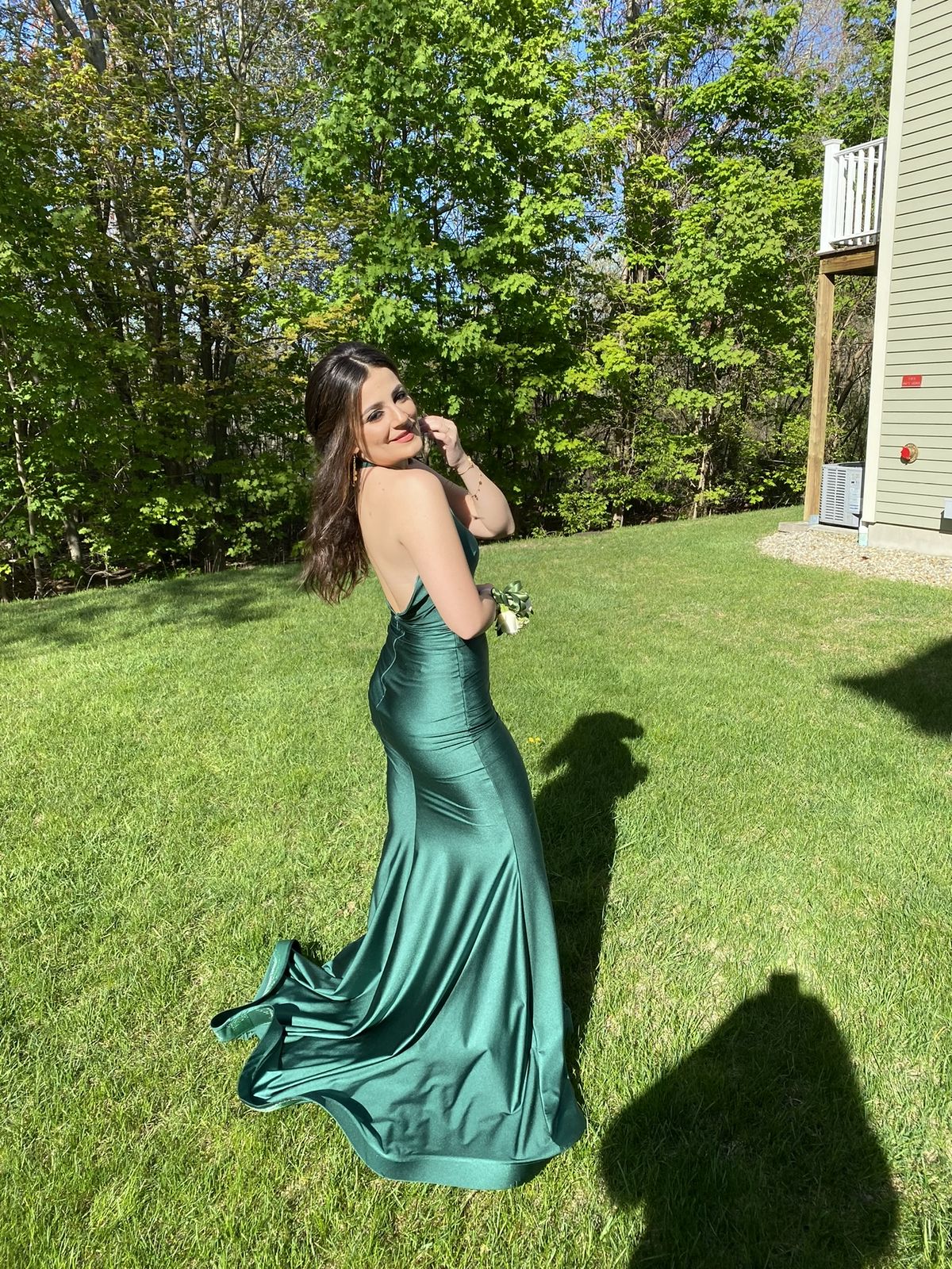 Glitterati Size 4 Prom Green Mermaid Dress on Queenly