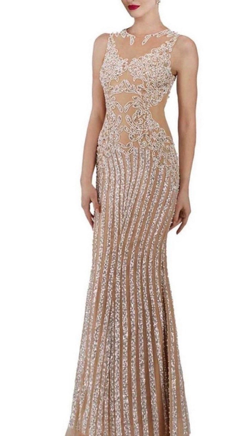 Size 4 Prom Nude Mermaid Dress on Queenly