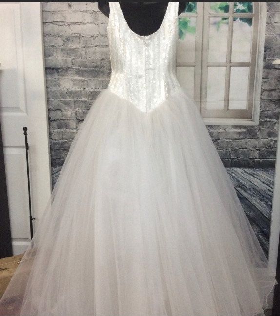 Demetrois Size 10 Wedding White Ball Gown on Queenly