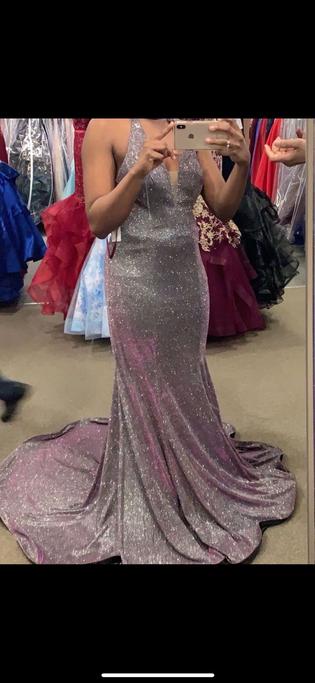 Size 6 Prom Purple Dress With Train on Queenly