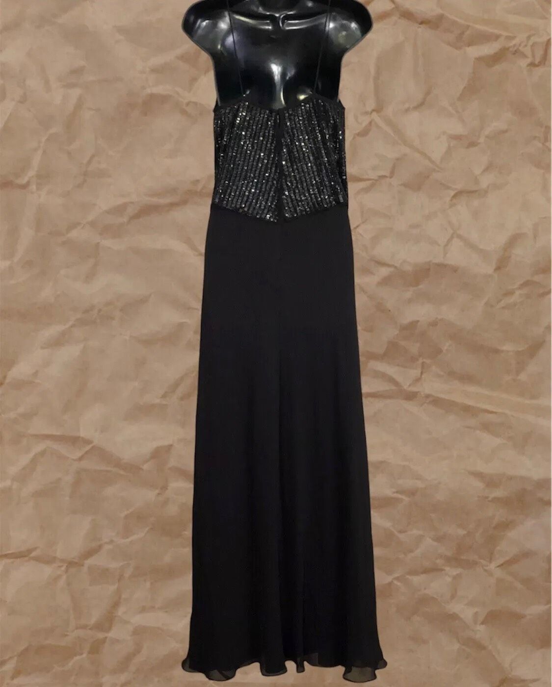 Vintage Aidan Mattox Size 6 Pageant Black Floor Length Maxi on Queenly