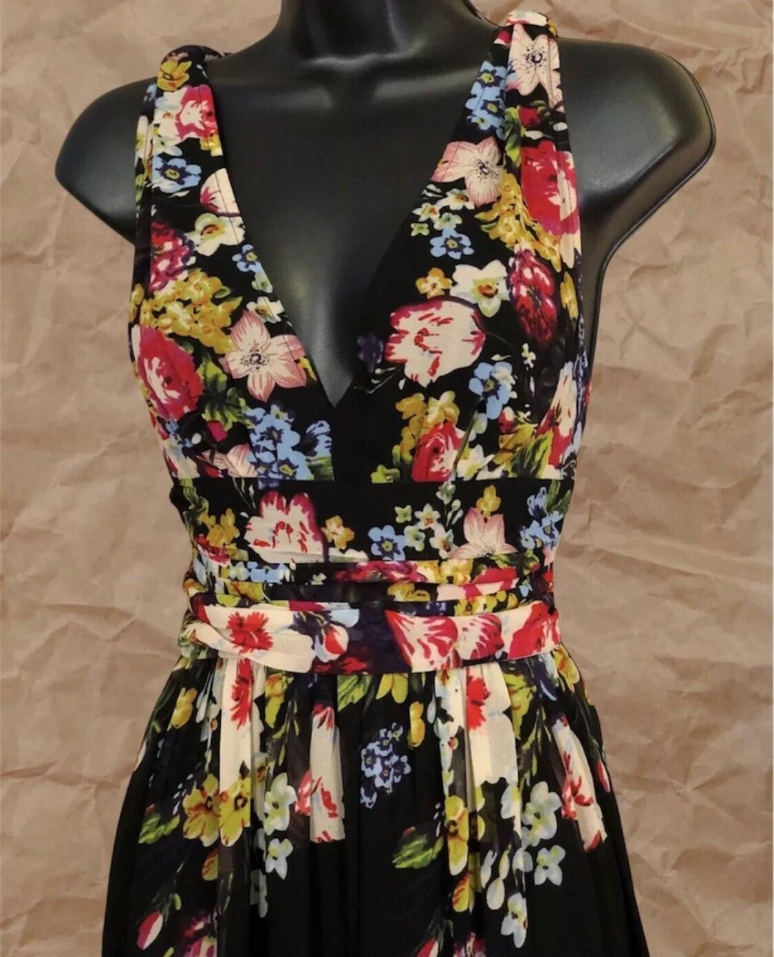 Ever Pretty Size 4 Prom Floral Black Ball Gown on Queenly