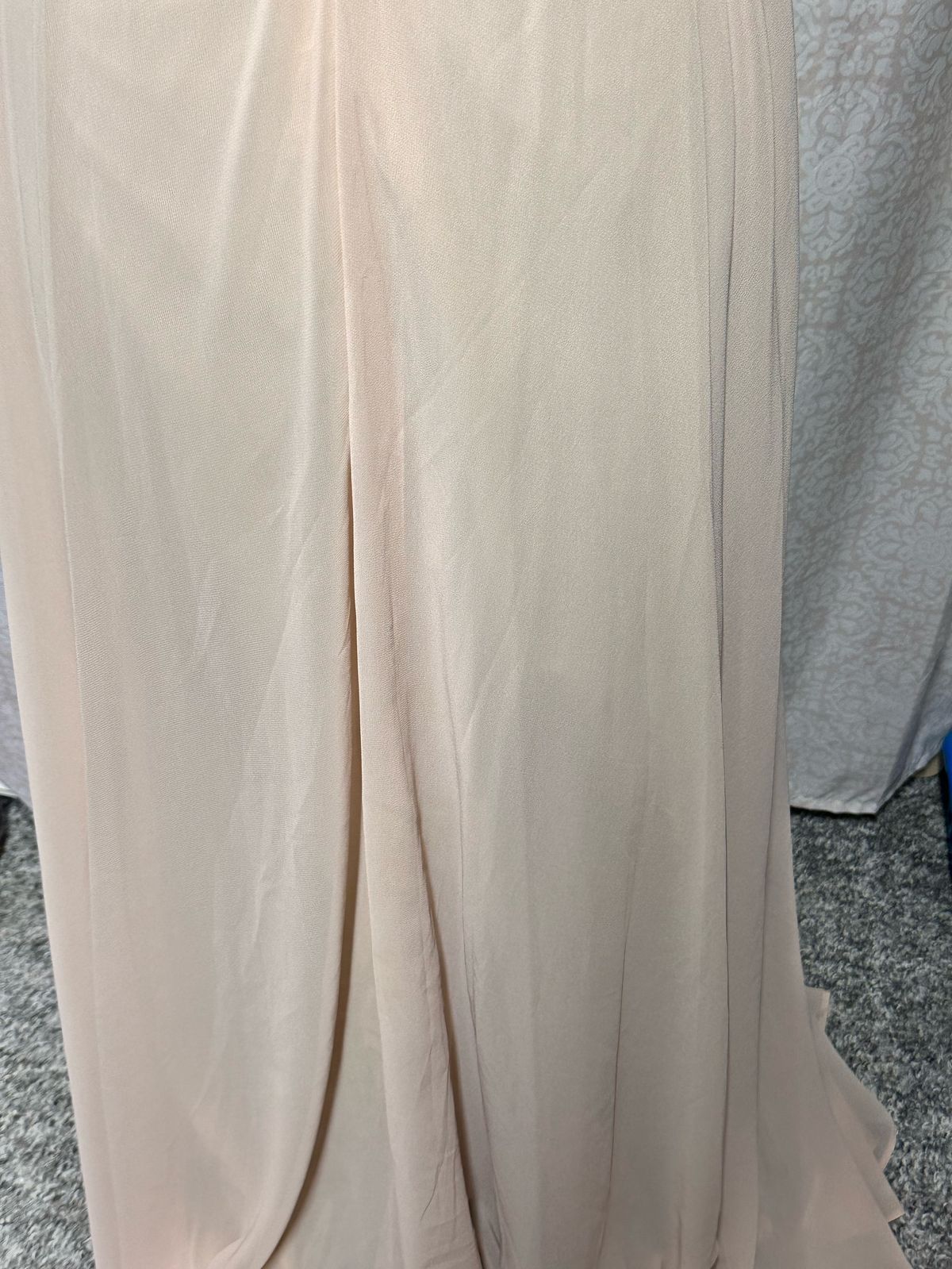 MoriLee Size 4 Nude Floor Length Maxi on Queenly