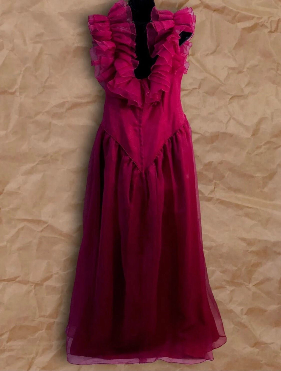 Vintage Ball Gown Size 10 Prom Hot Pink Ball Gown on Queenly