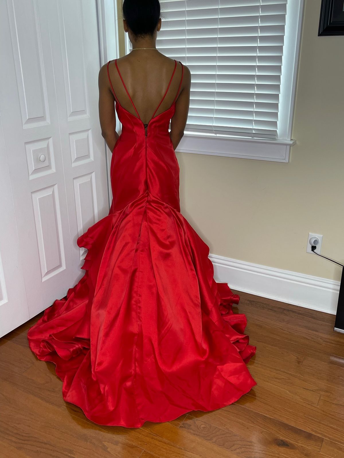 Nox Anabel Size 2 Prom Red Mermaid Dress on Queenly