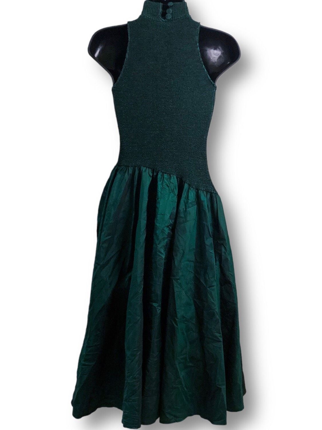 Vintage All That Jazz Size 6 Pageant High Neck Green Cocktail Dress on Queenly