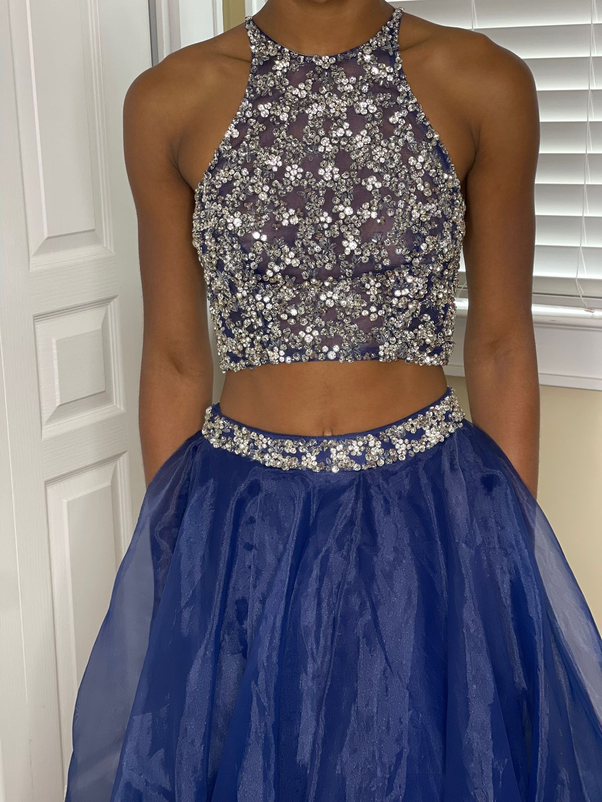 Terani Couture Size 0 Prom Blue Cocktail Dress on Queenly
