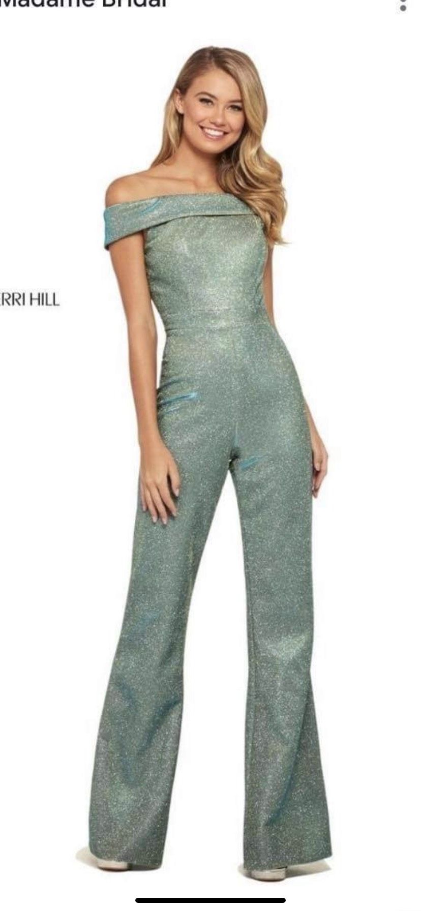 Sherri Hill Size 2 Silver Formal Jumpsuit on Queenly