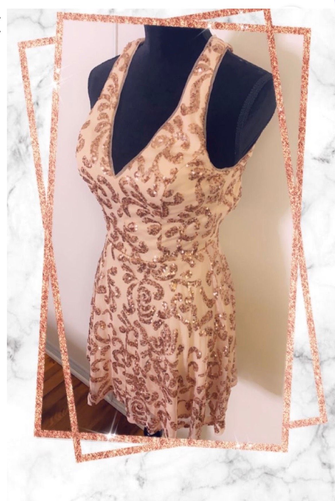 Size 2 Gold Cocktail Dress on Queenly