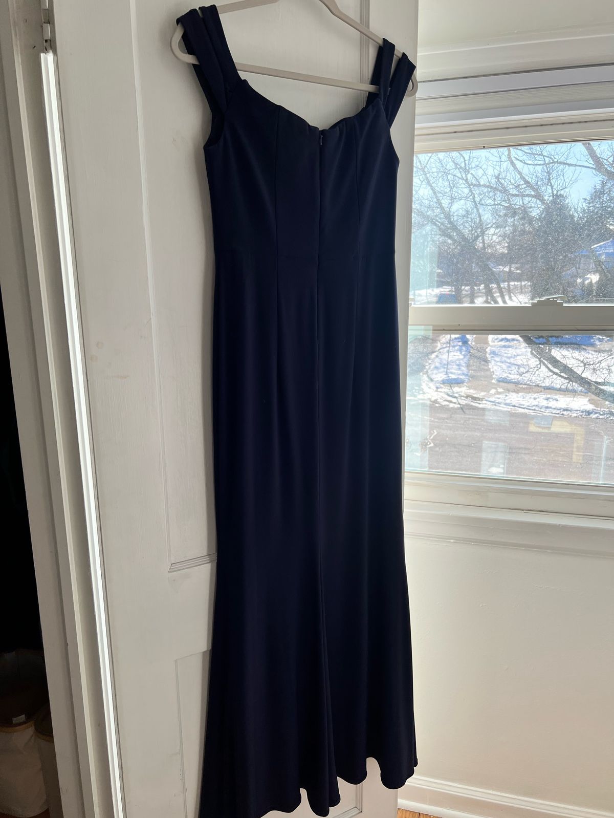 Xscape Size 8 Wedding Guest Blue Floor Length Maxi on Queenly