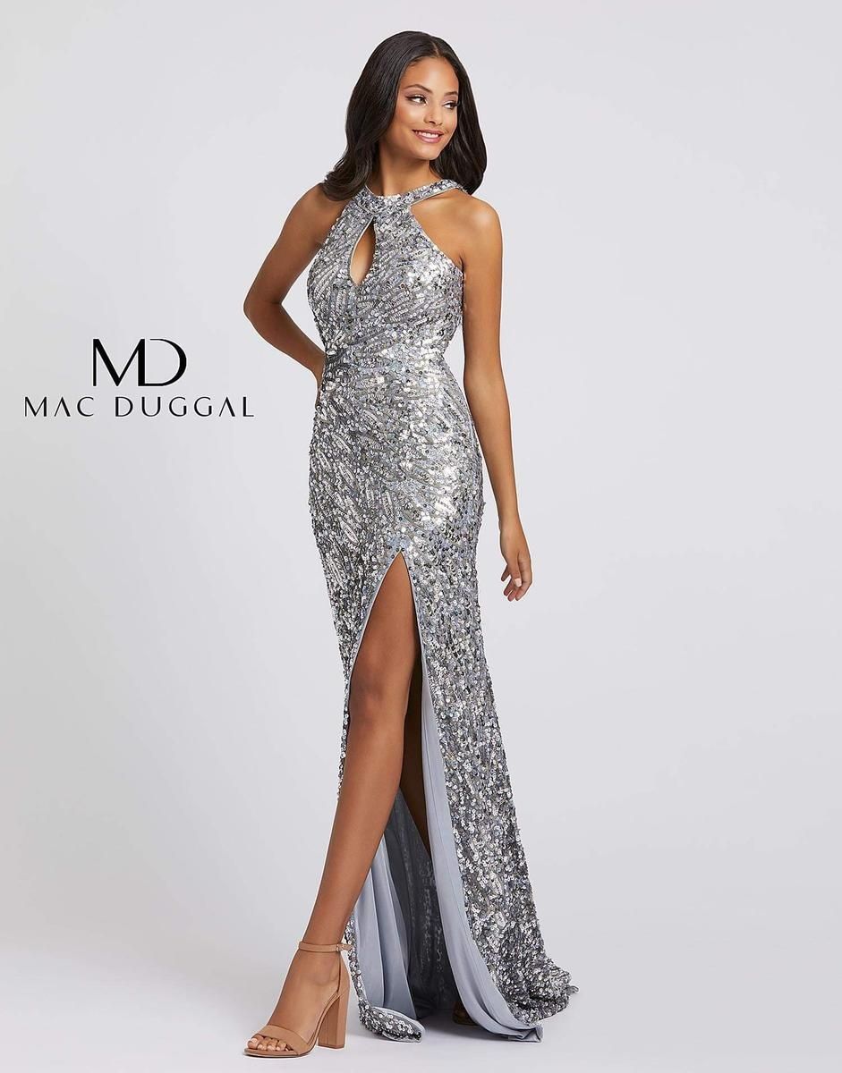 Sequin & Floral Embellished Evening Gown – Mac Duggal