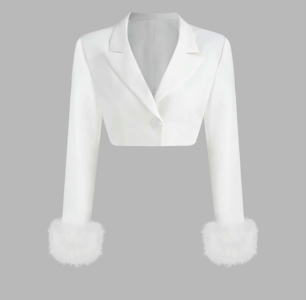 Size 0 Nightclub Blazer White Cocktail Dress on Queenly