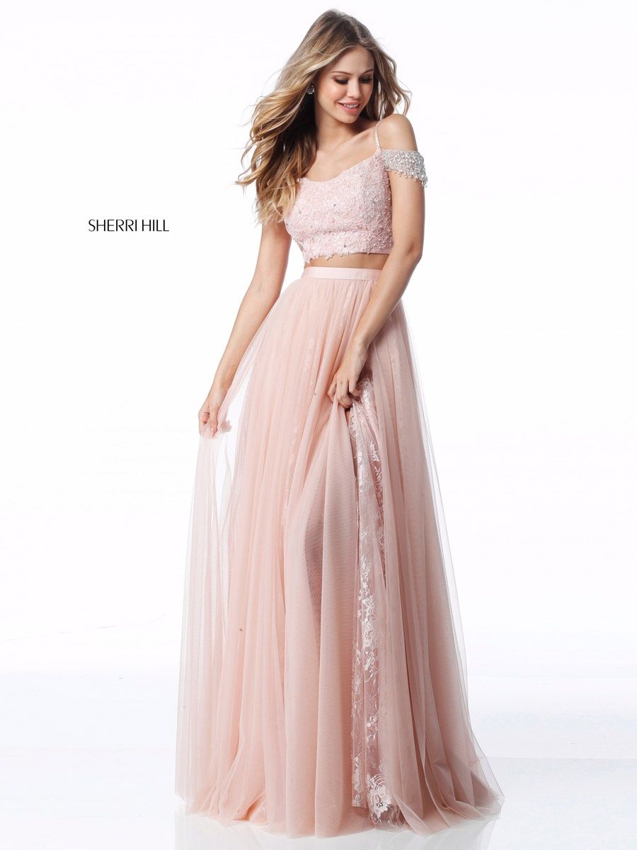 Style 51771 Sherri Hill Size 14 Prom Lace Coral Floor Length Maxi on Queenly