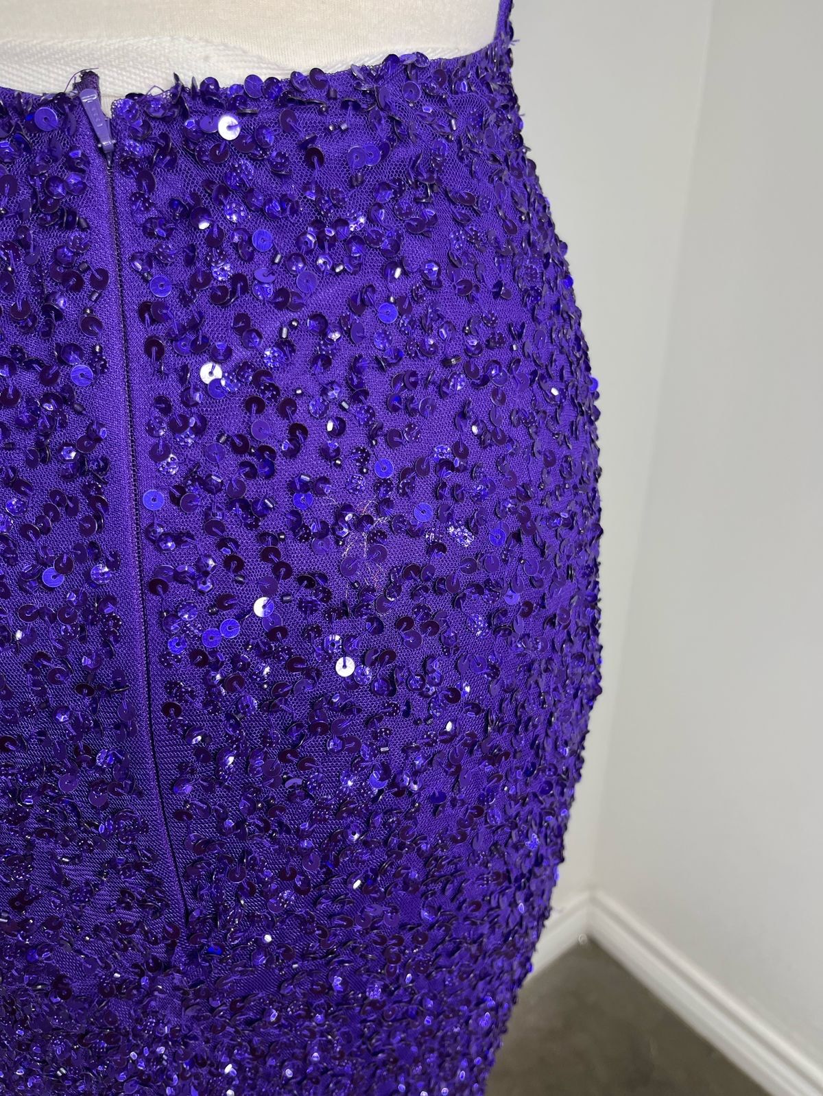 Primavera Size 4 Sequined Purple Floor Length Maxi on Queenly