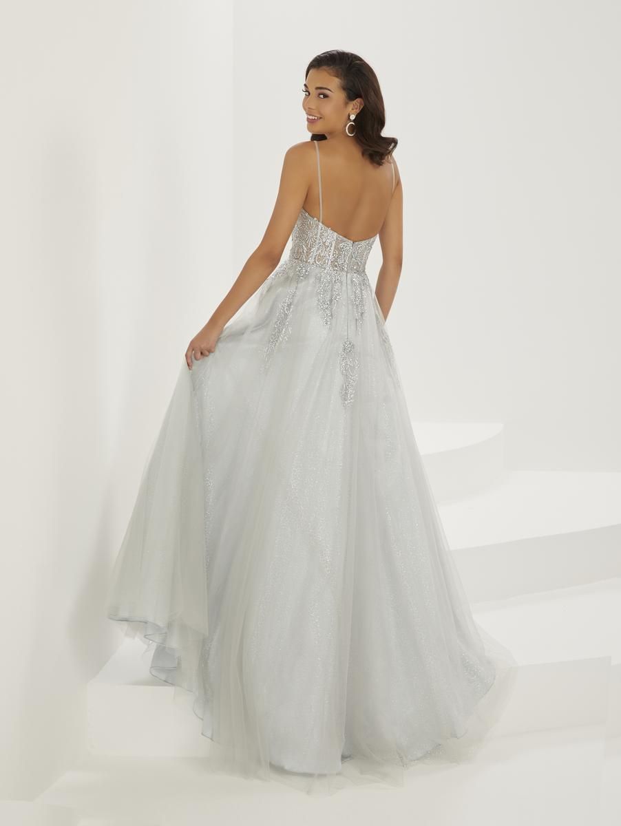 Style 16950 Tiffany Designs Size 0 Silver Ball Gown on Queenly
