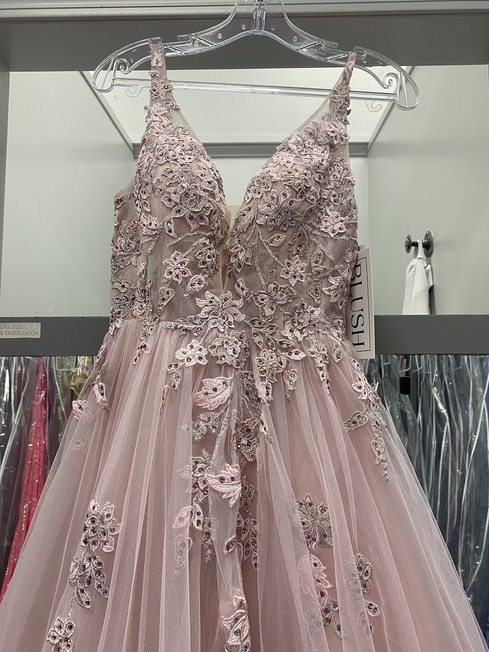 Style 20332 Blush Prom Size 4 Prom Lace Light Pink Ball Gown on Queenly