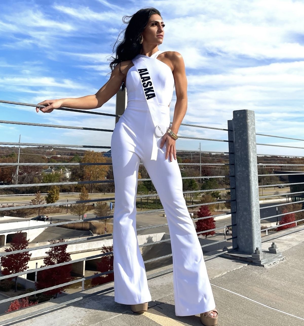 Fernando Wong Size 2 Pageant White Formal Jumpsuit on Queenly