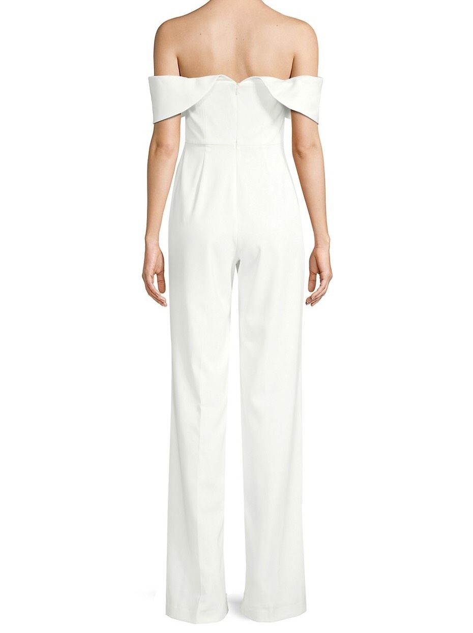 JAYGODFREY Size 4 White Formal Jumpsuit on Queenly