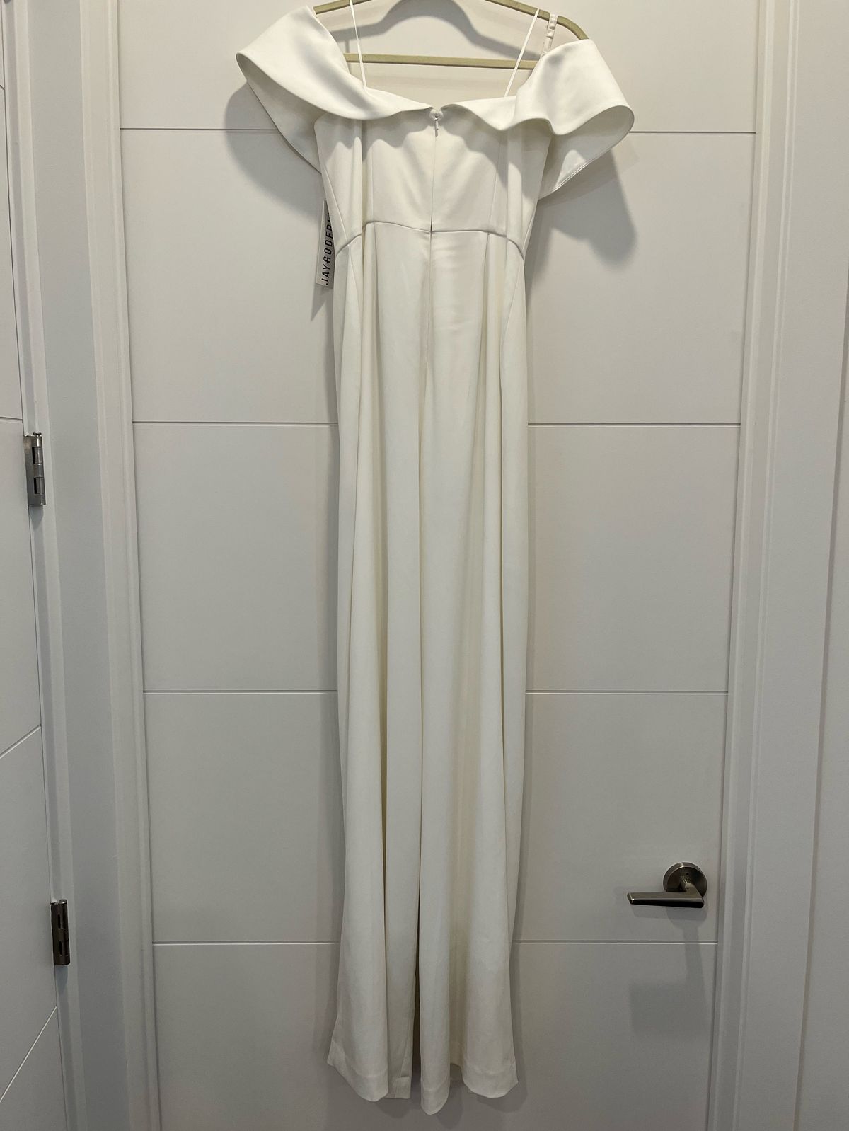 JAYGODFREY Size 4 White Formal Jumpsuit on Queenly