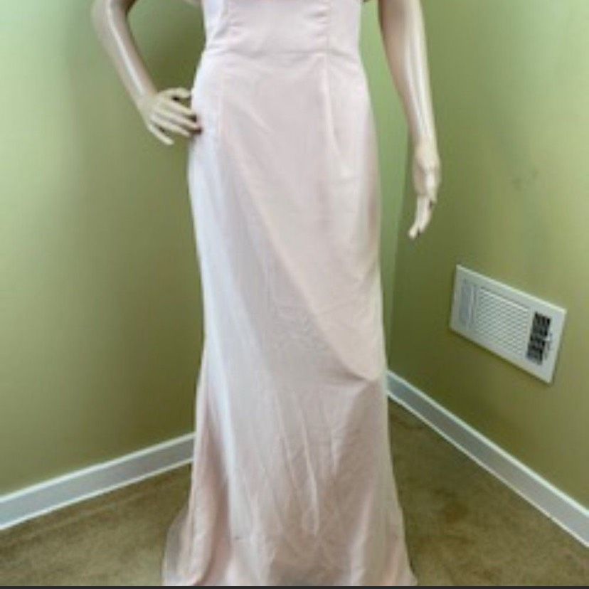 Kleinfeld Plus Size 16 Nude A-line Dress on Queenly
