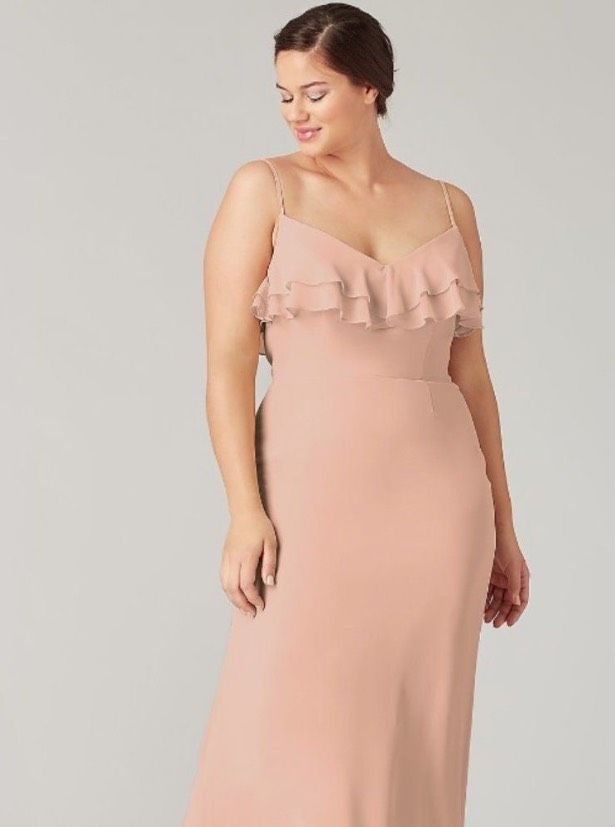 Kleinfeld Size 4 Prom Nude A-line Dress on Queenly