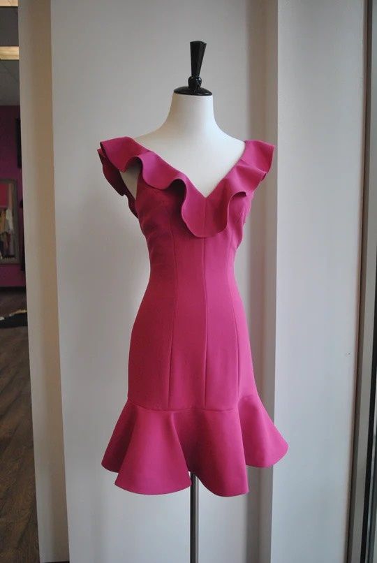 Likely Size 00 Pageant Hot Pink Cocktail Dress on Queenly