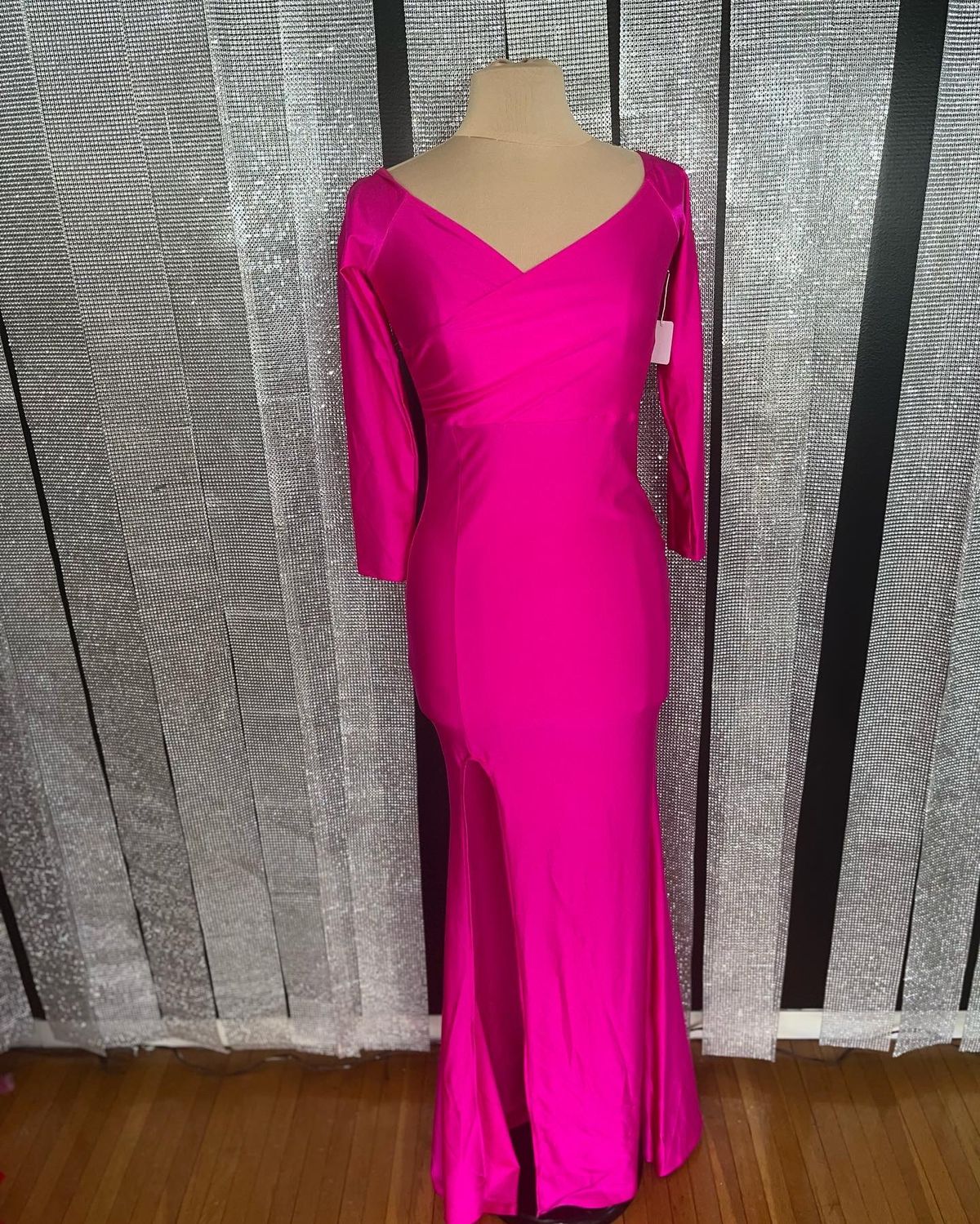Size 4 Hot Pink Side Slit Dress on Queenly