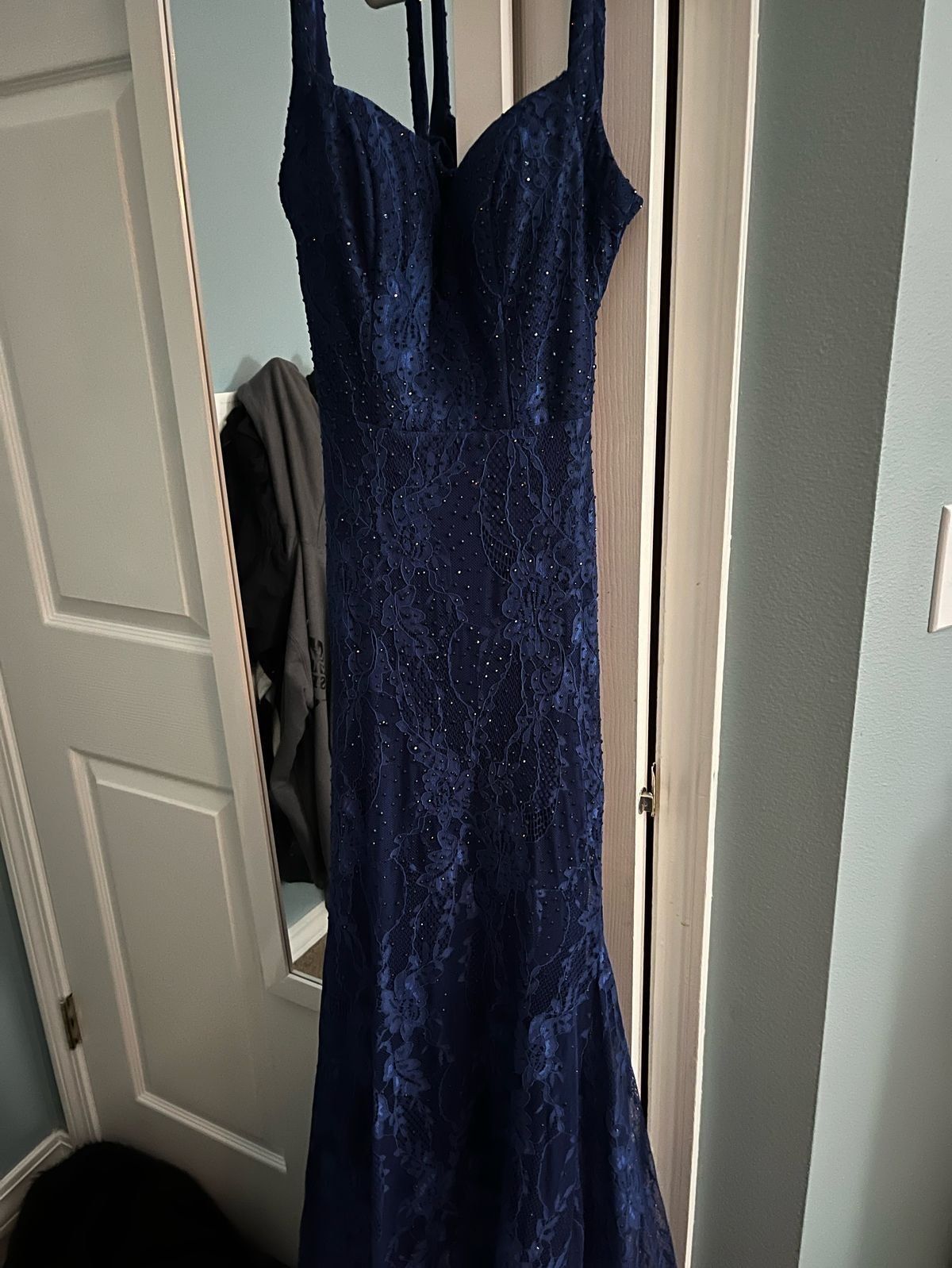 Sherri Hill Size 0 Prom Blue Mermaid Dress on Queenly