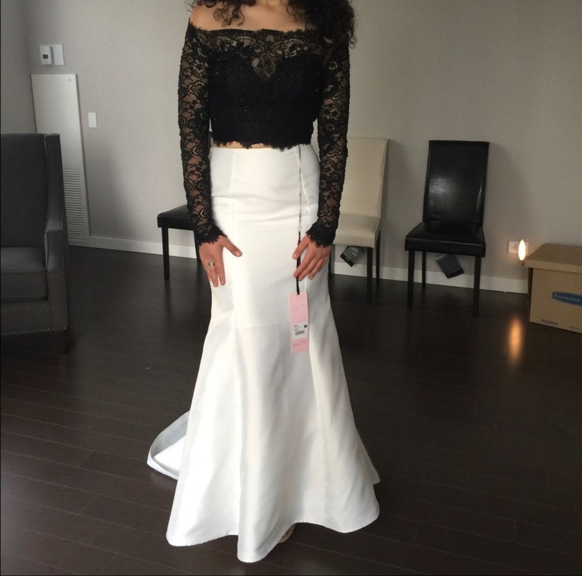 Tarik Ediz Size 8 Prom White Mermaid Dress on Queenly