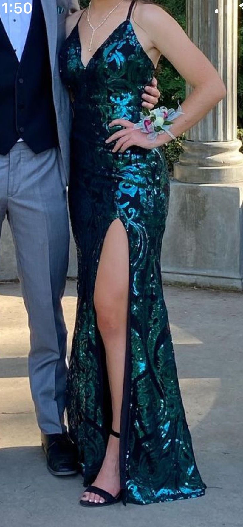 Windsor Size 4 Prom Green Mermaid Dress on Queenly