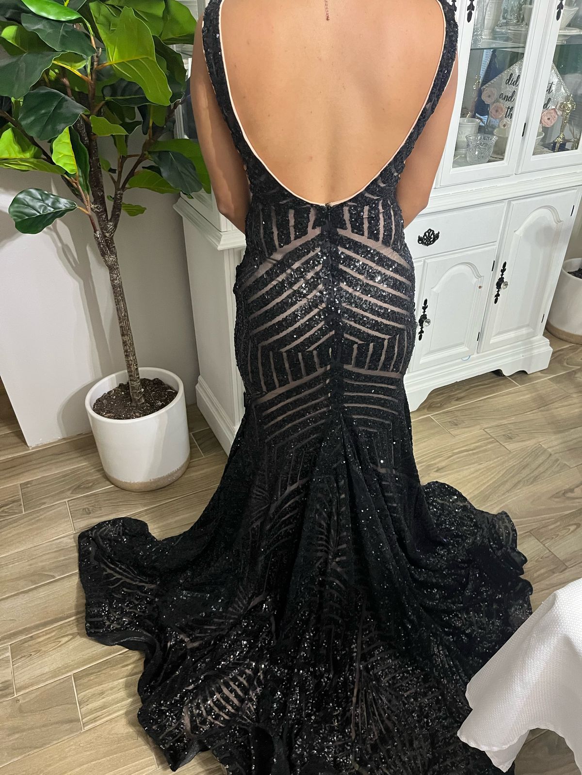 Jovani Size 00 Prom Black Mermaid Dress on Queenly
