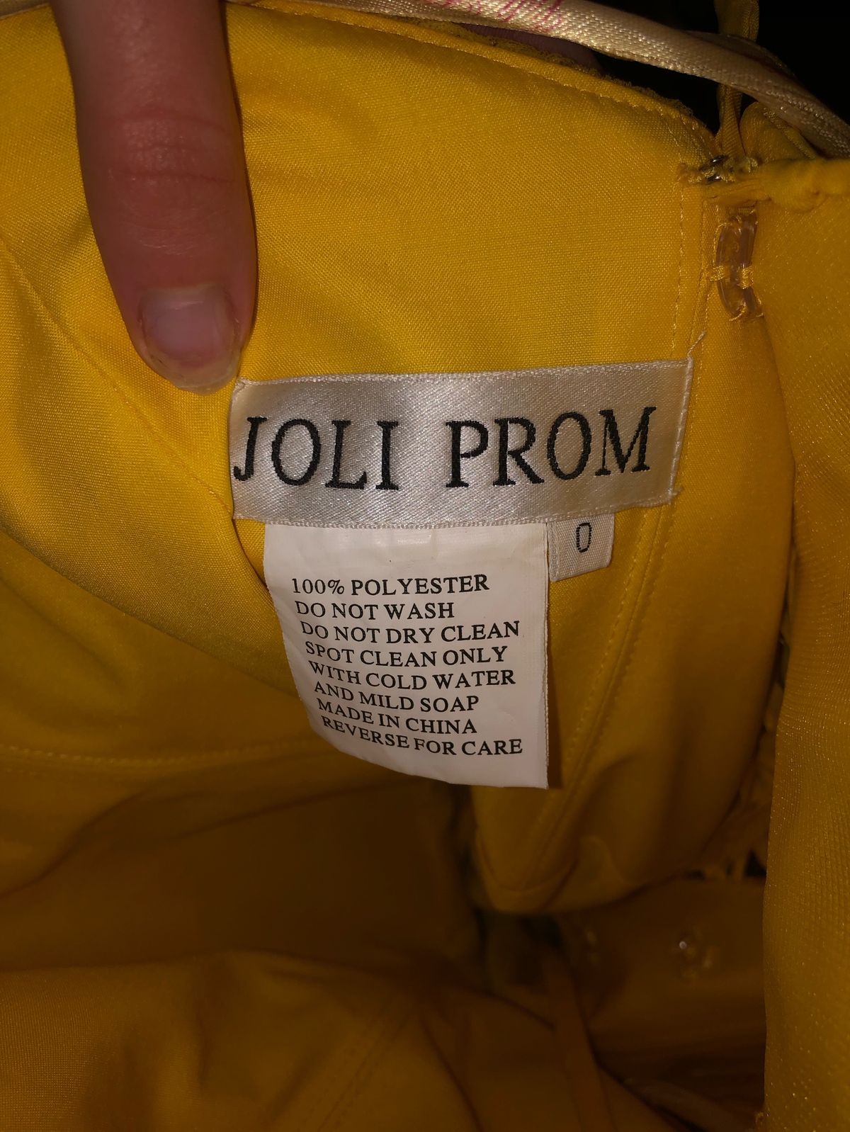 joli prom Size 0 Prom Strapless Yellow Ball Gown on Queenly