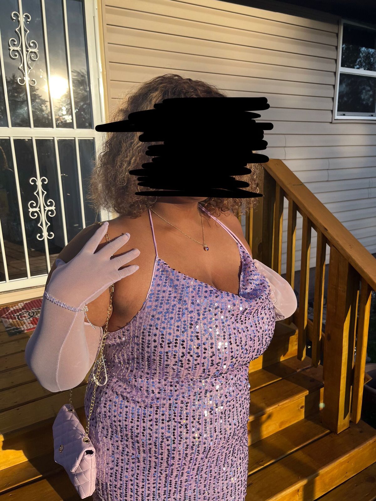 Plus Size 18 Homecoming Sequined Purple Cocktail Dress on Queenly