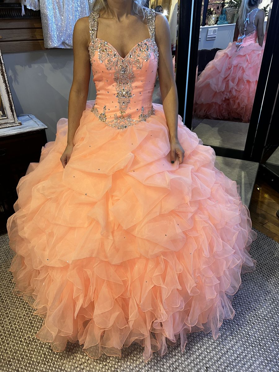 Da Vinci  Size 8 Coral Ball Gown on Queenly