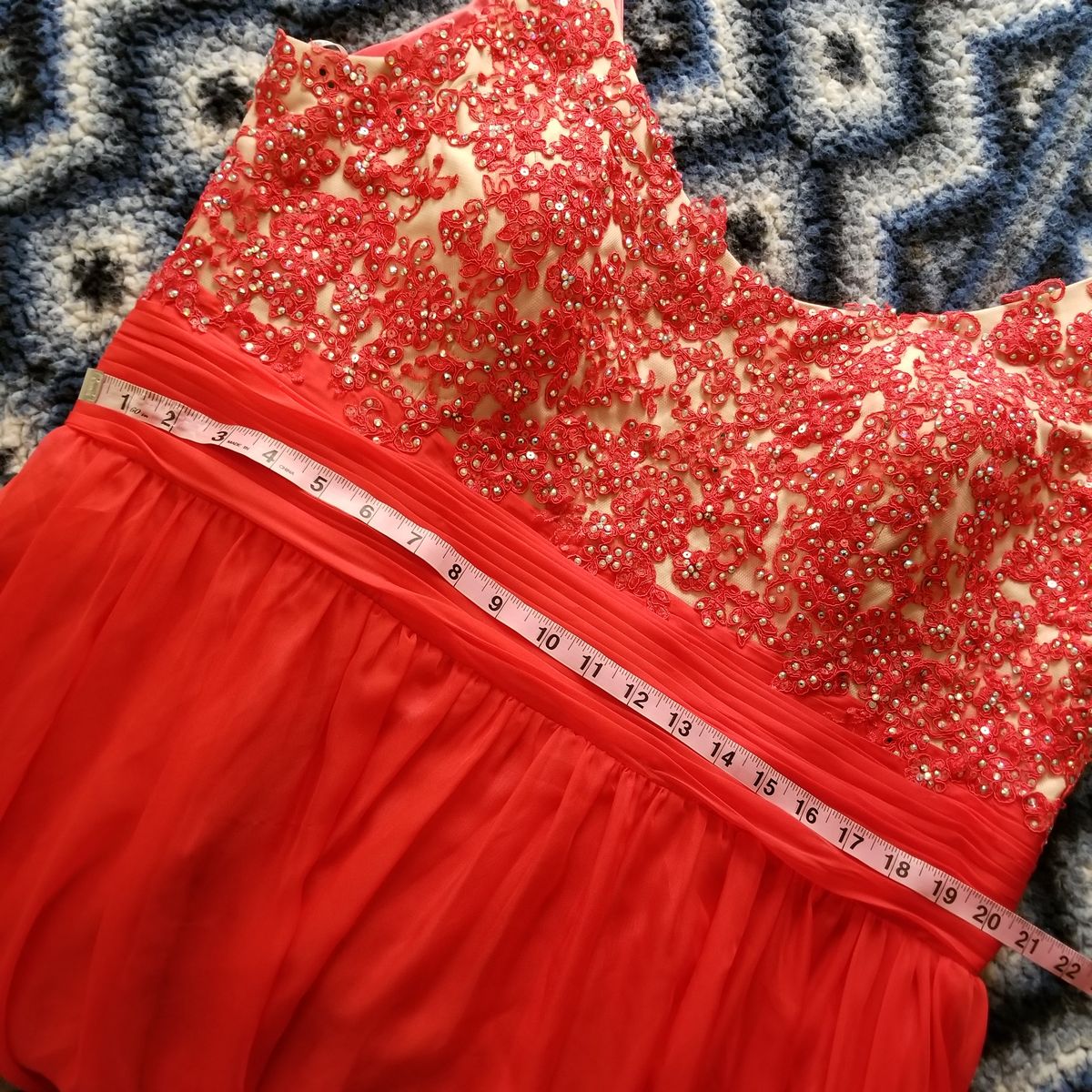 B'Dazzle Plus Size 22 Lace Multicolor A-line Dress on Queenly