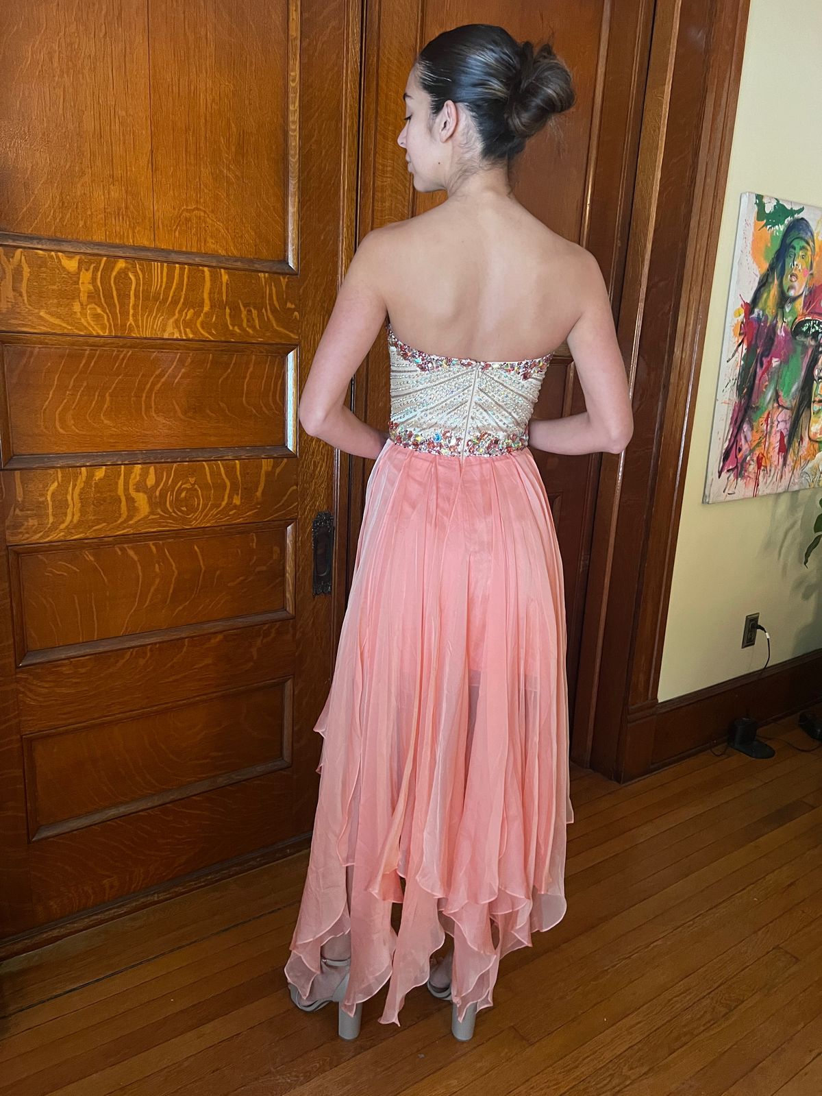 Sherri Hill Size 2 Prom Sequined Light Pink Cocktail Dress on Queenly