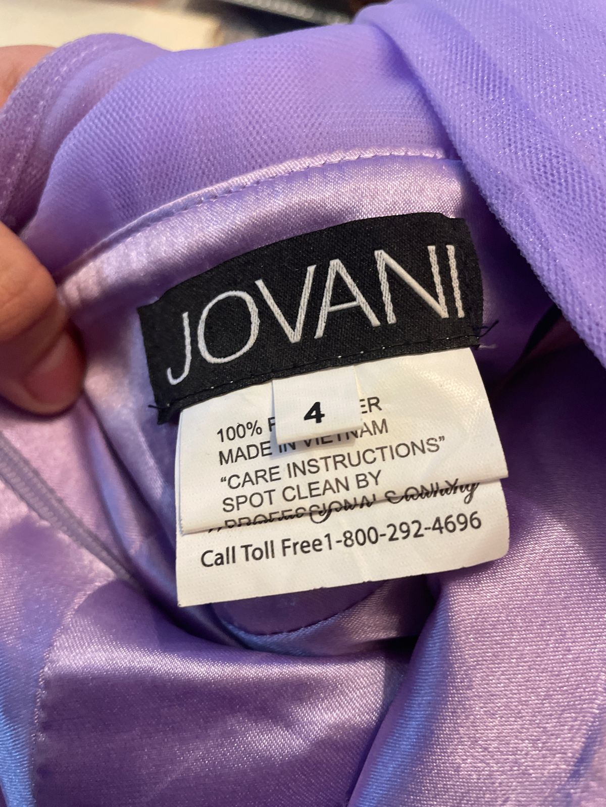 Jovani Size 4 Prom Plunge Light Purple Ball Gown on Queenly