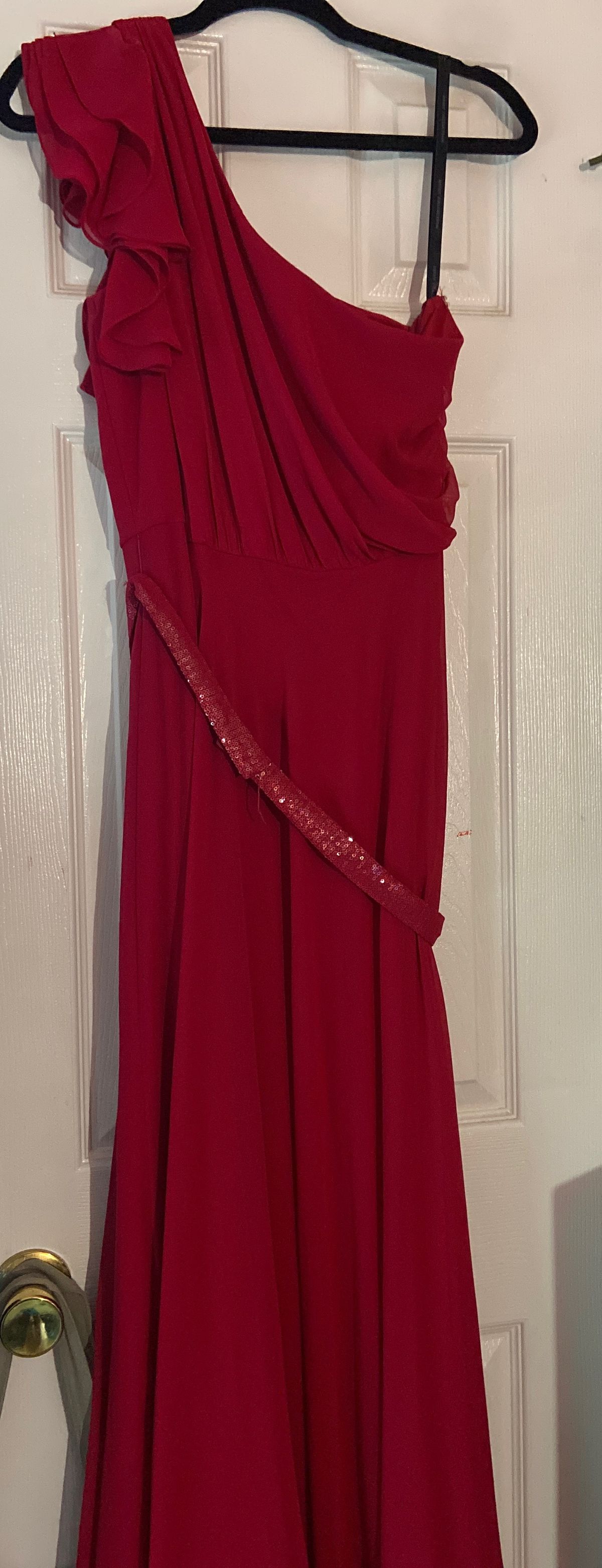 Size 14 Prom Pink Floor Length Maxi on Queenly