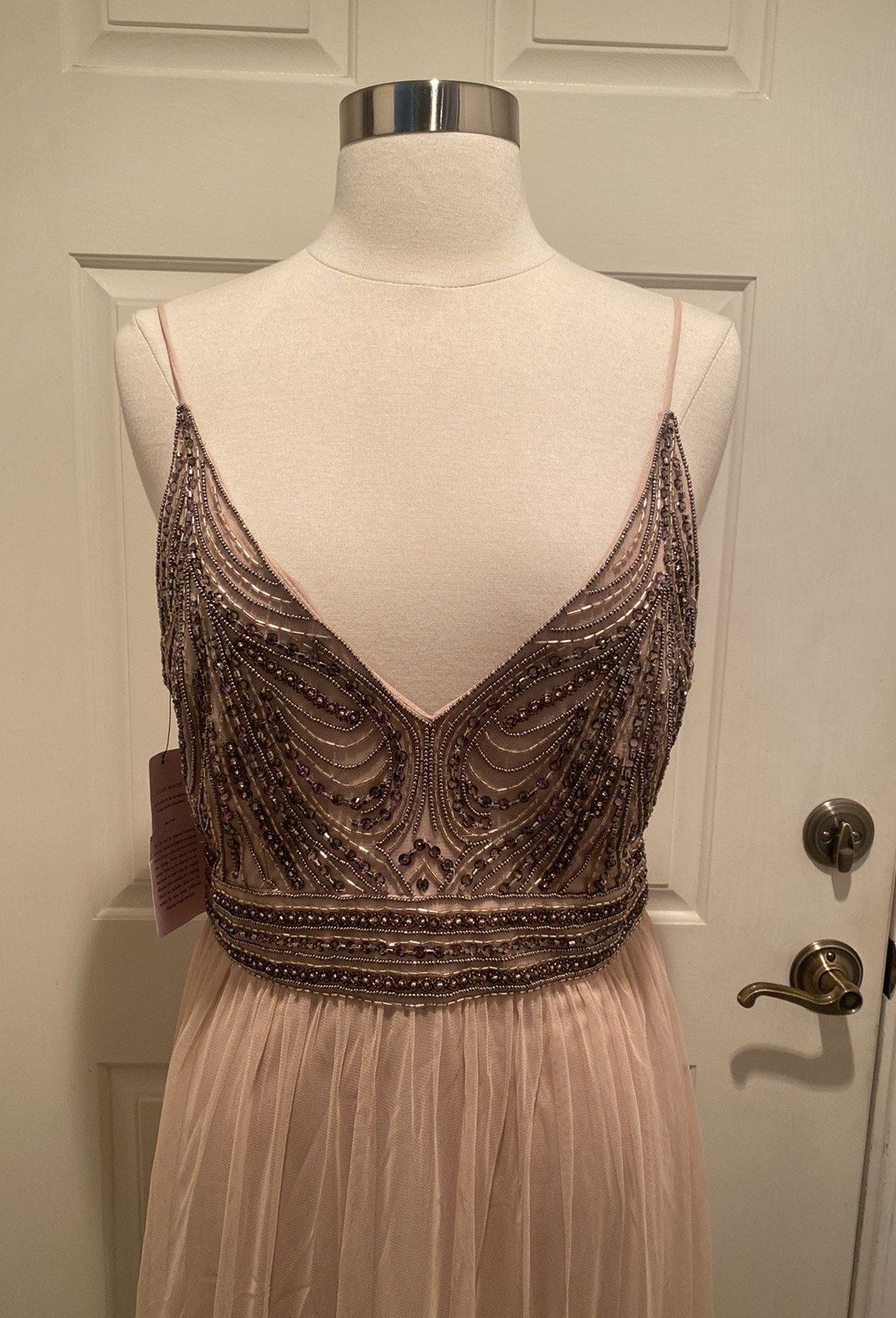 BHLDN Size 8 Prom Nude Ball Gown on Queenly