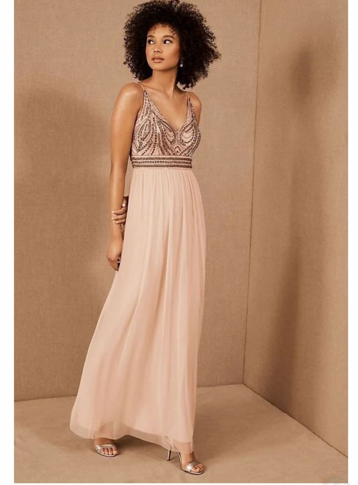 BHLDN Size 8 Prom Nude Ball Gown on Queenly