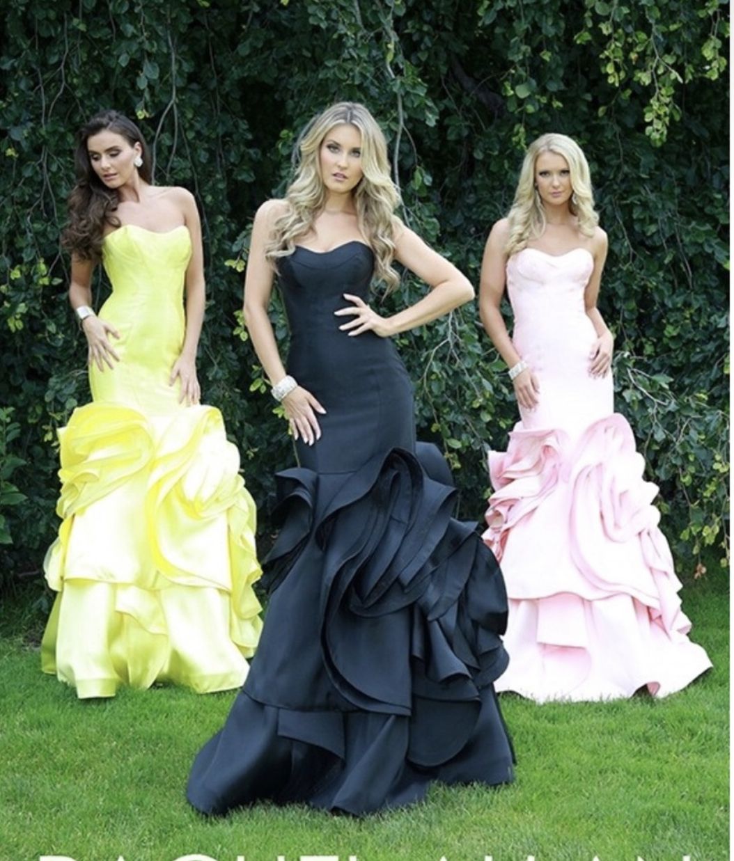 Rachel Allen Couture  Size 4 Prom Halter Yellow Mermaid Dress on Queenly