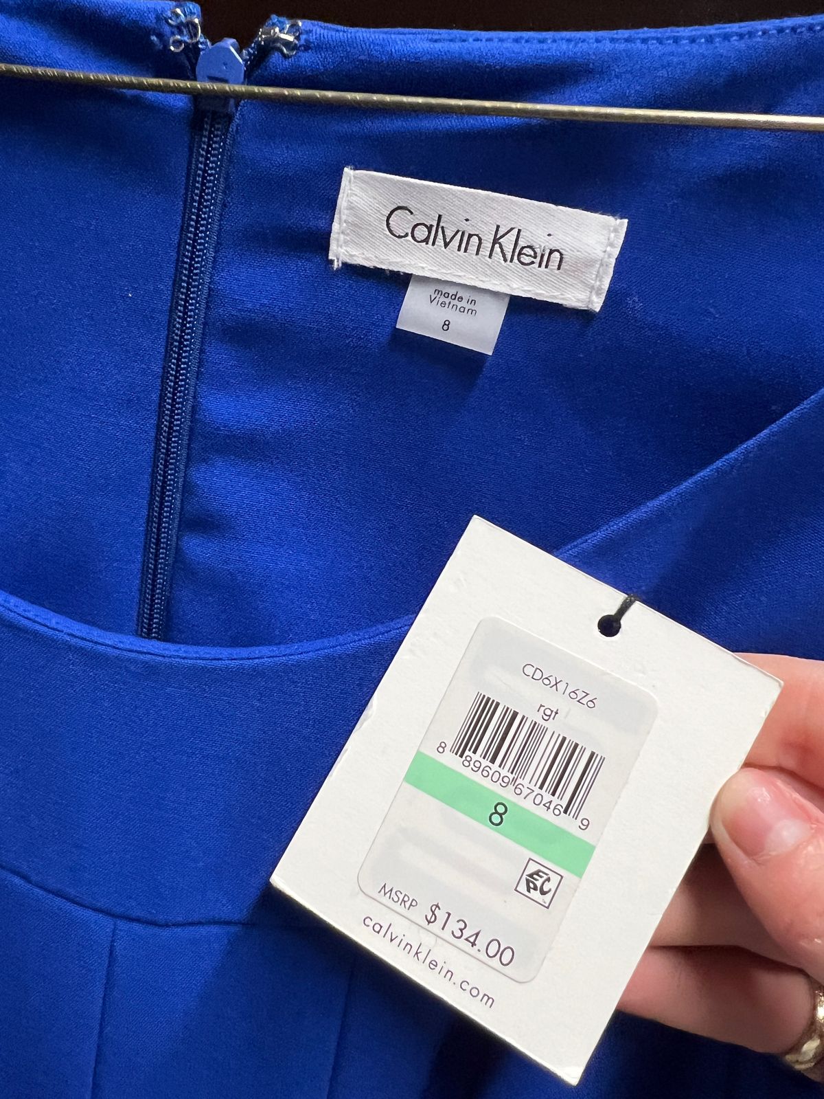 Calvin Klein Size 8 Blue Floor Length Maxi on Queenly