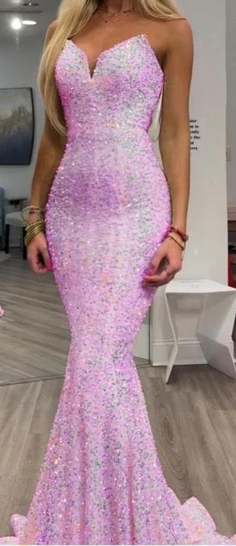Portia and Scarlett Plus Size 16 Prom Pink Mermaid Dress on Queenly