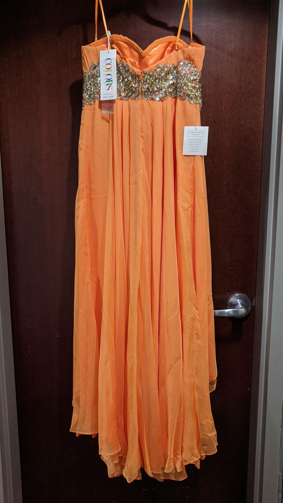 Style 0768 Colors Size 14 Orange Cocktail Dress on Queenly