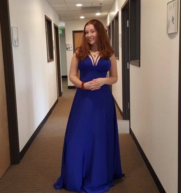 Samila’s Size 4 Prom Royal Blue Side Slit Dress on Queenly