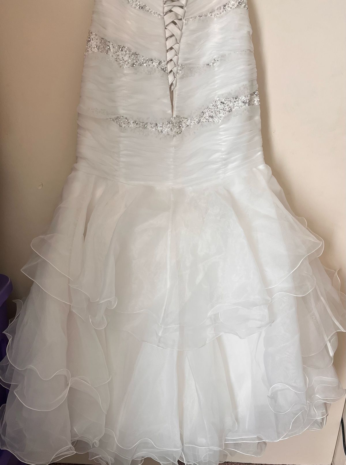 Size 12 Wedding White Mermaid Dress on Queenly